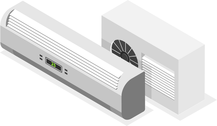 3D Isometric Flat Illustration of HVACS Systems. Item 4